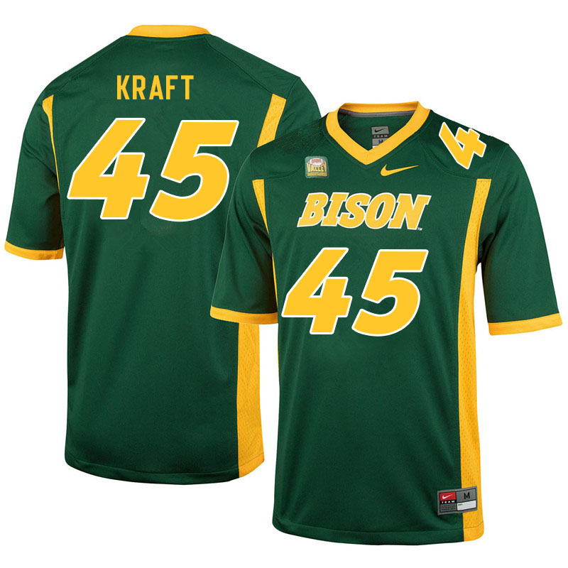 Men #45 Nathan Kraft North Dakota State Bison College Football Jerseys Sale-Green - Click Image to Close